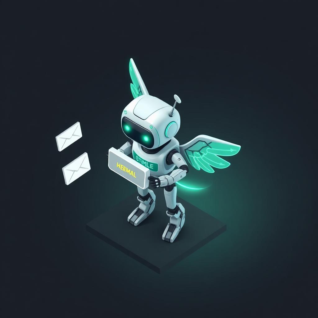 Hermes AI agent illustration